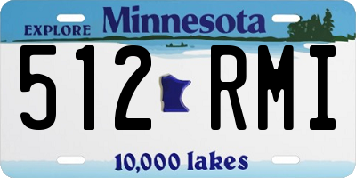 MN license plate 512RMI