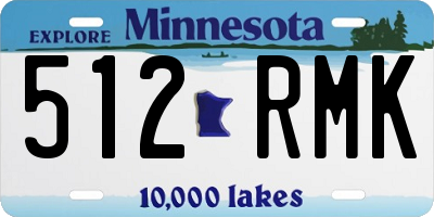 MN license plate 512RMK