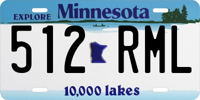 MN license plate 512RML