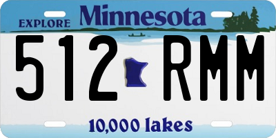 MN license plate 512RMM