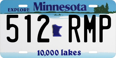 MN license plate 512RMP