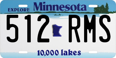 MN license plate 512RMS