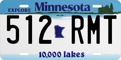 MN license plate 512RMT