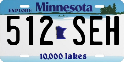 MN license plate 512SEH