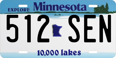 MN license plate 512SEN