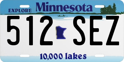 MN license plate 512SEZ