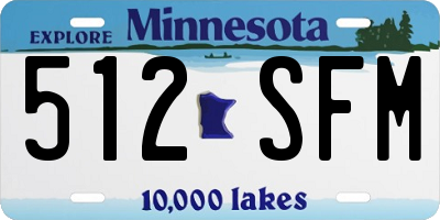 MN license plate 512SFM