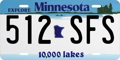 MN license plate 512SFS
