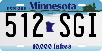 MN license plate 512SGI