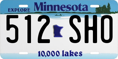 MN license plate 512SHO