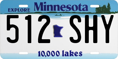 MN license plate 512SHY