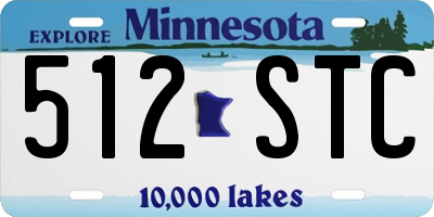 MN license plate 512STC