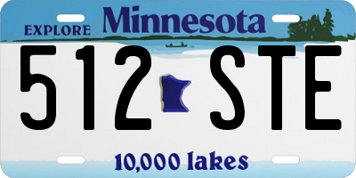 MN license plate 512STE