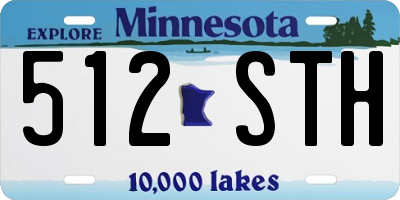 MN license plate 512STH