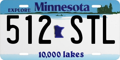 MN license plate 512STL
