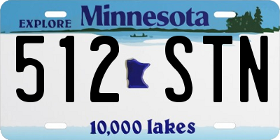 MN license plate 512STN