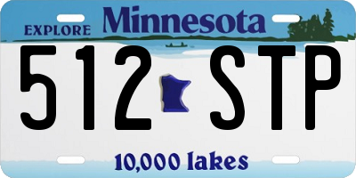 MN license plate 512STP