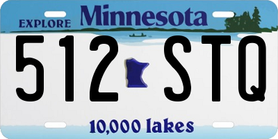 MN license plate 512STQ