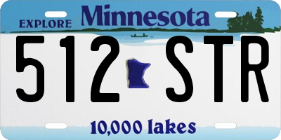 MN license plate 512STR