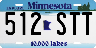 MN license plate 512STT