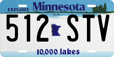 MN license plate 512STV