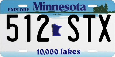 MN license plate 512STX