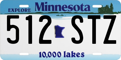 MN license plate 512STZ