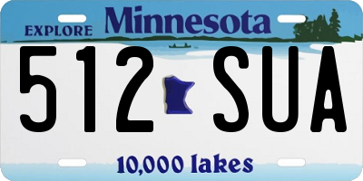 MN license plate 512SUA