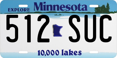 MN license plate 512SUC