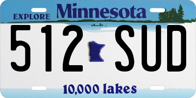 MN license plate 512SUD