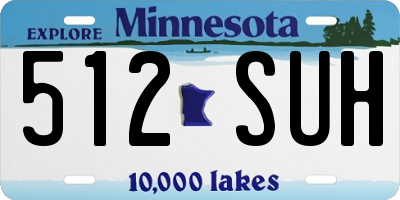MN license plate 512SUH