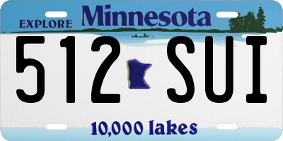 MN license plate 512SUI