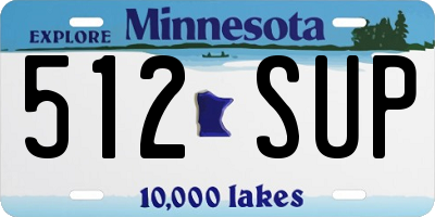 MN license plate 512SUP