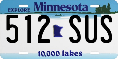 MN license plate 512SUS