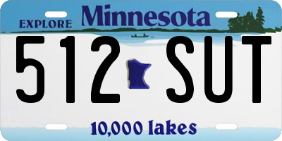MN license plate 512SUT