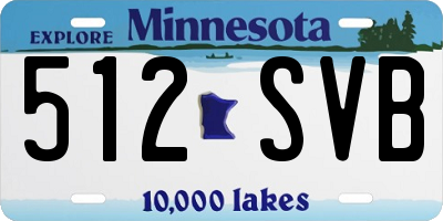 MN license plate 512SVB