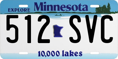 MN license plate 512SVC