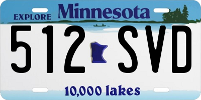 MN license plate 512SVD