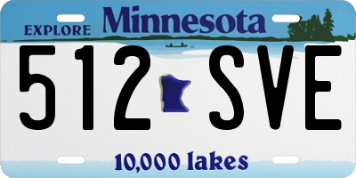 MN license plate 512SVE