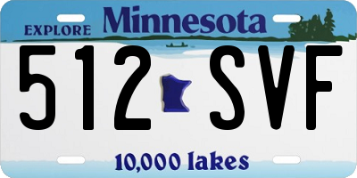 MN license plate 512SVF