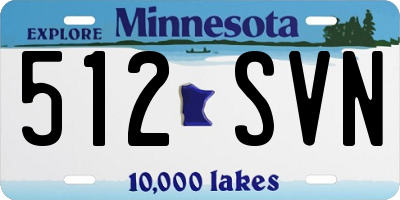 MN license plate 512SVN