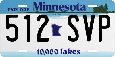 MN license plate 512SVP