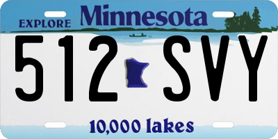 MN license plate 512SVY