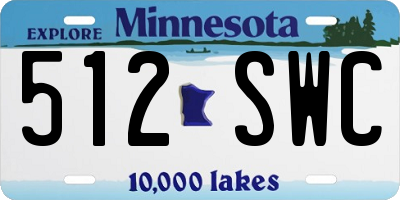 MN license plate 512SWC