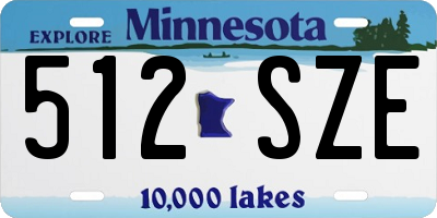 MN license plate 512SZE