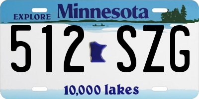 MN license plate 512SZG