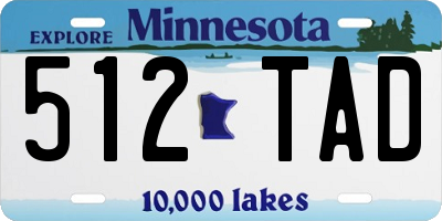 MN license plate 512TAD