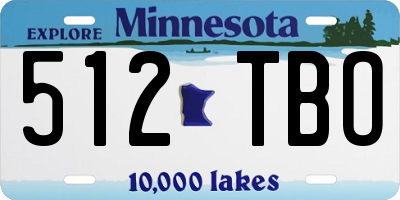MN license plate 512TBO