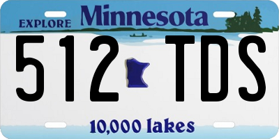 MN license plate 512TDS