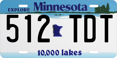 MN license plate 512TDT